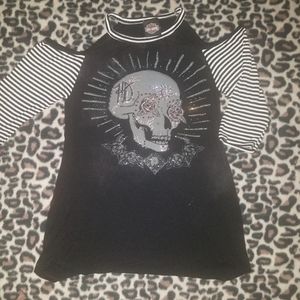 Harley Davidson cold shoulder bling top
